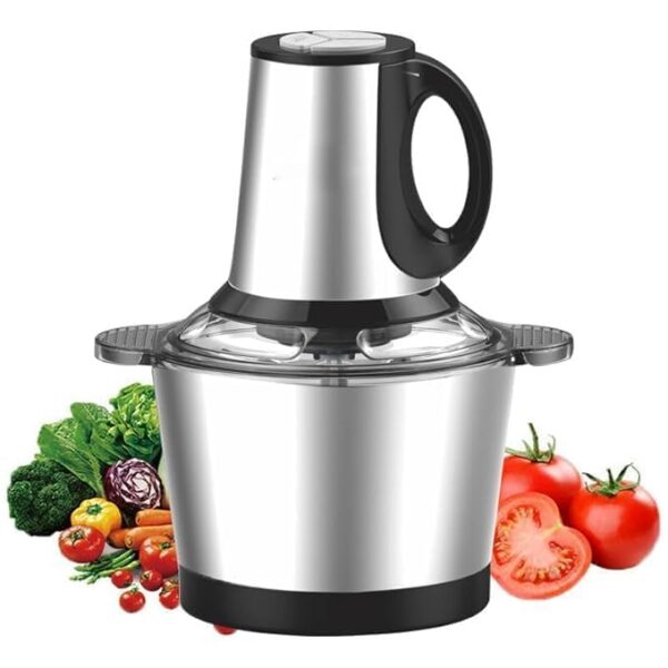 Electric Chopper 2L Stainless Steel | Heavy Duty Meat Grinder, Vegetable Chopper & Food Processor