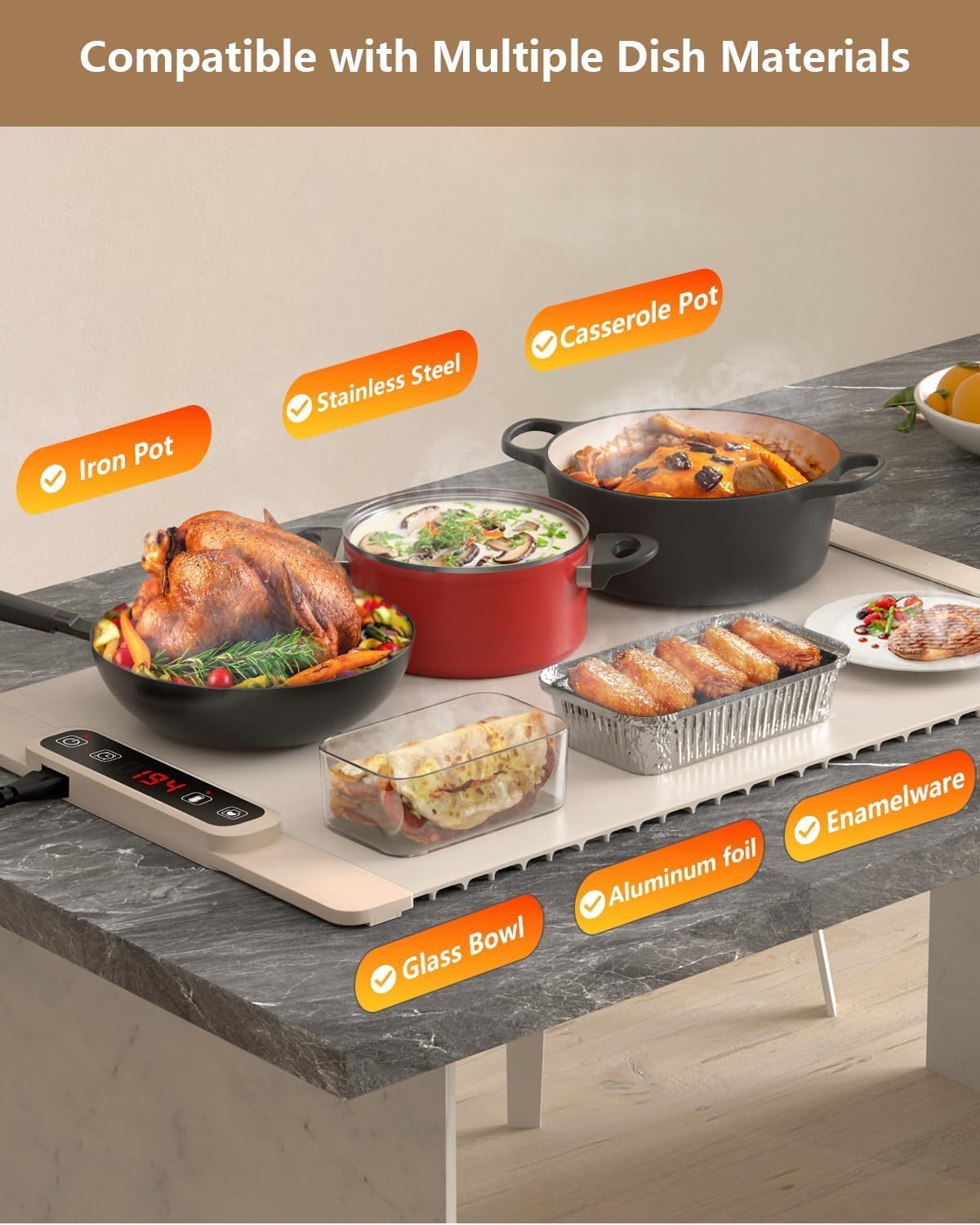 Hobbylobby Electric Food Warmer - 250 W | Roll Up Silicon Heating Mat - Image 6