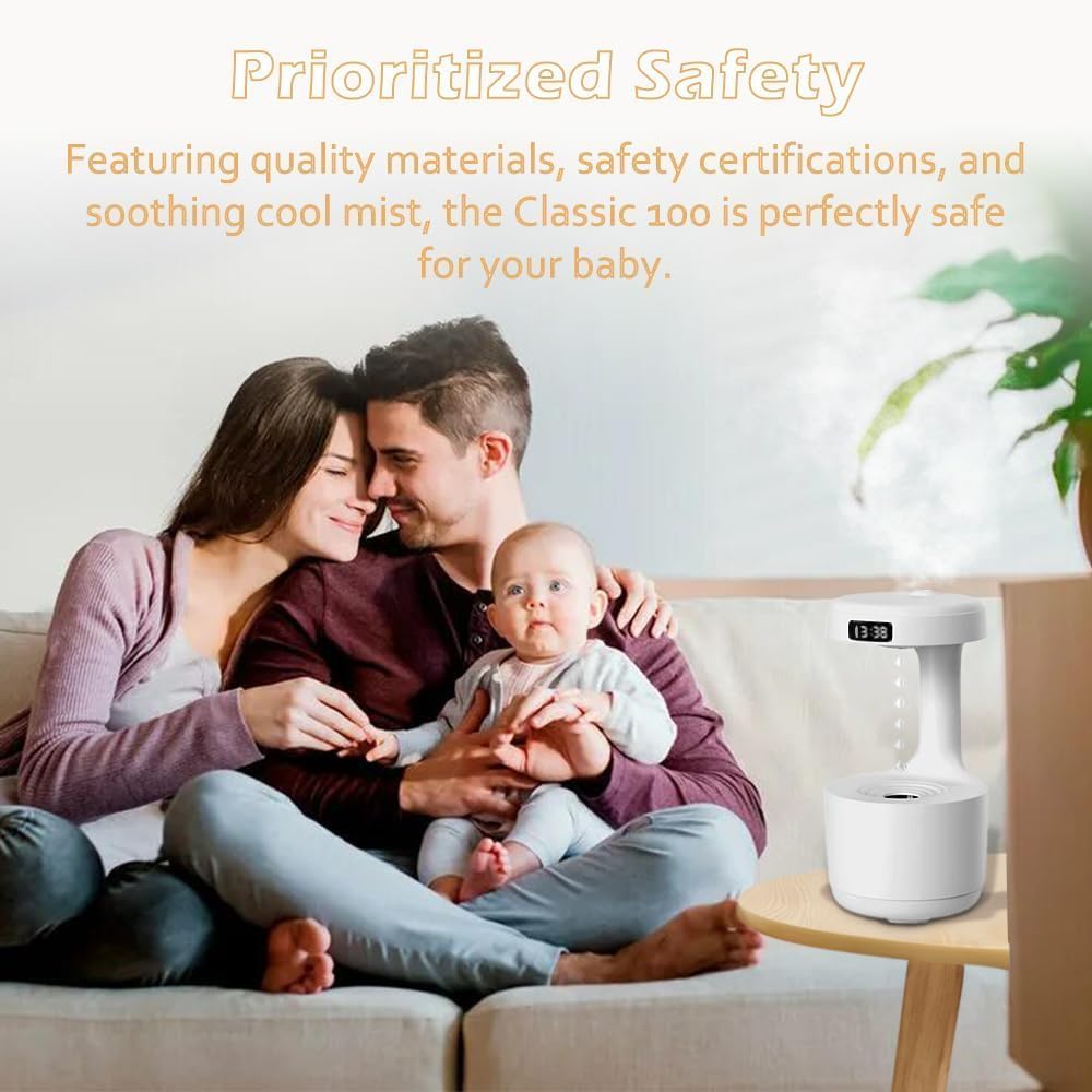 Drumstone Anti-Gravity Water Droplet Humidifier – 800ml - Image 3