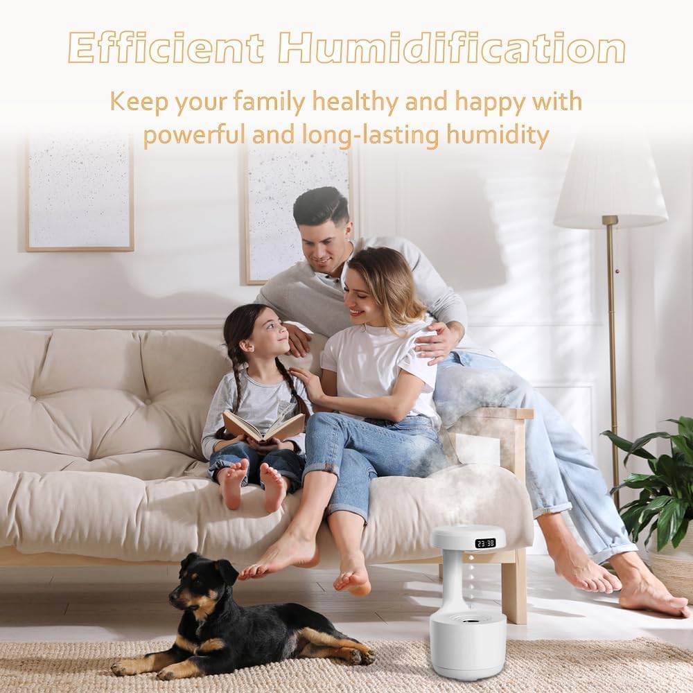 Drumstone Anti-Gravity Water Droplet Humidifier – 800ml - Image 4