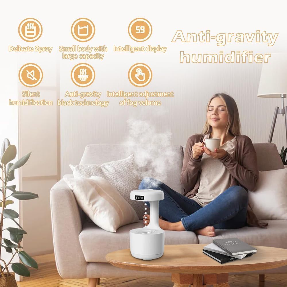 Drumstone Anti-Gravity Water Droplet Humidifier – 800ml - Image 5